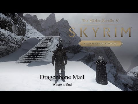 How to get the Dragonbone Mail armor at level 1 - Skyrim Anniversary Edition CC Showcase