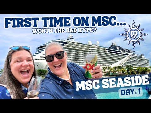 First Time On MSC Cruise Line | Honest First Impressions Of MSC Seaside |  Food, Drinks, & Room Tour