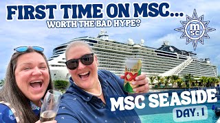 First Time On MSC Cruise Line | Honest First Impressions Of MSC Seaside |  Food, Drinks, & Room Tour