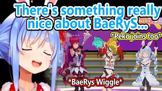 Pekora Realized the Appeal of BaeRyS in Real Time on Stream...