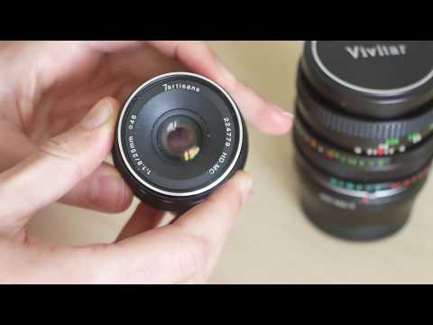 Quick compare of vivitar 28mm vintage lens vs 7artisans 25mm 1.8