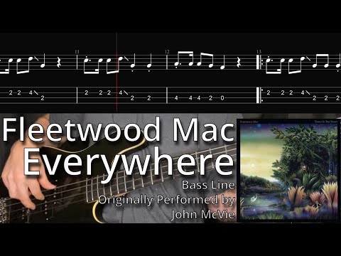 Fleetwood Mac - Everywhere (Bass Line w/ Tabs and Standard Notation)