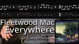 Fleetwood Mac - Everywhere (Bass Line w/ Tabs and Standard Notation)