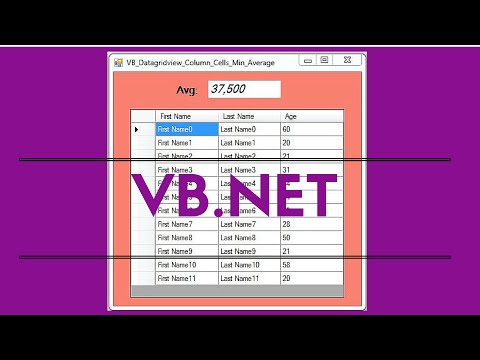 VB.NET Tutorial - How To Get The DataGridView Column Average Value Using VB NET [ With Source Code ]