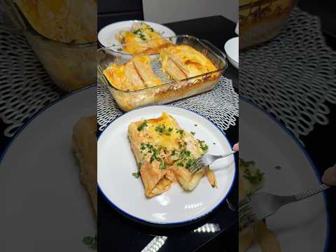 Chicken-Stuffed Cannelloni #recipe #Nicaragua #pasta