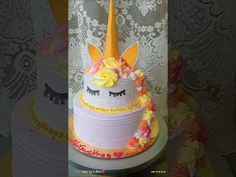 Unicorn theme cake for baby girl 🎂🤗#unicornthemecake #birthdayspecial