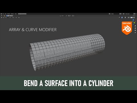 Blender Tutorial: HOW TO BEND A SURFACE INTO A CYLINDER