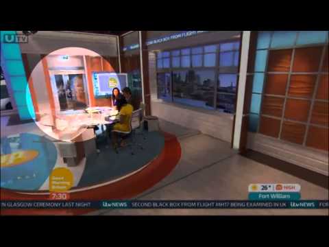 Good morning Britain: Women enters studio in shot