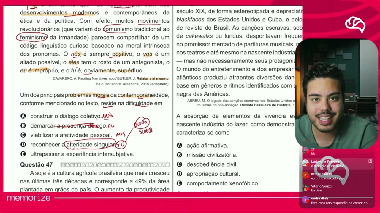 Resolução em Vídeo — Questão 46 ENEM 2020 PPL