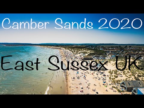 Drone flyover ta' Camber Sands
