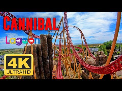 Cannibal Roller Coaster (4K) POV - Lagoon Amusement Park