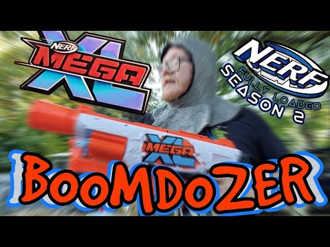 HERE COMES THE BOOM (Dozer) | Nerf Mega XL BoomDozer Unbox, Review, & Fire Test!