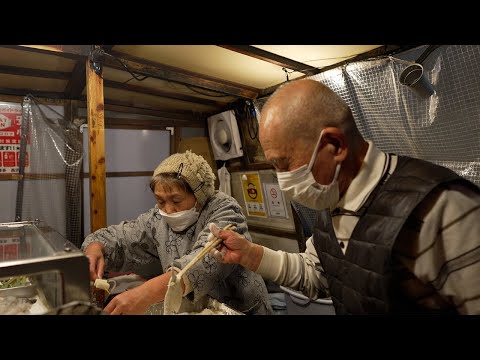 [Puesto de Hakata] ¡Sin ramen! 70 años solo de tempura [Tienda especializada en tempura Genkai] Una pareja que ha estado junta durante 70 años/Puesto de comida Hakata - Comida callejera japonesa