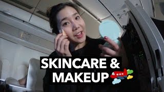My In-Flight Skincare & Makeup Routine (Korea ✈️  Malaysia)