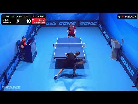 14:05 Mykola Halynskyi  - Vadym Nechyporuk 30.09.2023 TT Euro.Cup Ukraine Star . TABLE 3