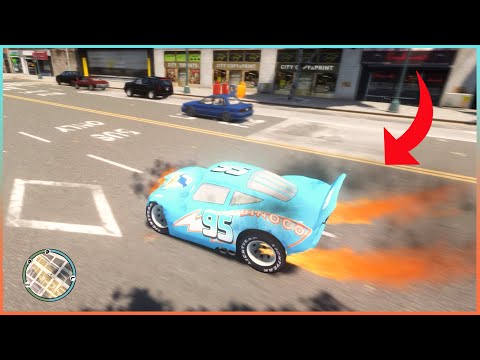 Crazy Rayo Lightning McQueen Car Crash Testing Ep.5 - GTA 4