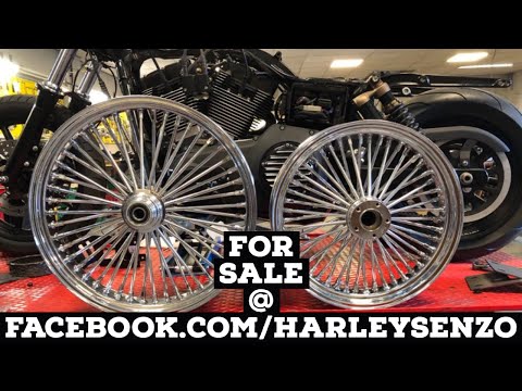 King Spoke Wheels 21 inch 18 inch 3 5 inch wide Single Disc Softail Models Fat Big Spoke Wheels