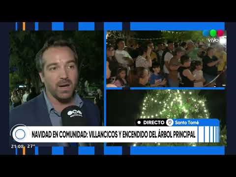Navidad en Santo Tomé: villancicos y encendido del árbol principal