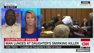 Dad explains why he lunged at daughter's killer