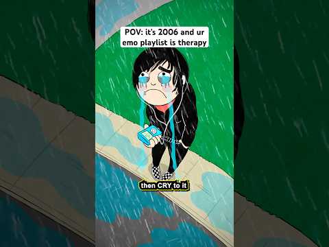 Emo teen survival guide 🖤 part 1 #emo #animation #comedy #cartoon #2000s #y2k #throwback #shorts