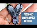 23. Lession Alcoholic Colour Effect On Resin / Resin  #resin #resincreations #imocraft #youtube