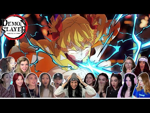 Zenitsu Godlike Speed | Demon Slayer: Kimetsu no Yaiba Girls Reaction Compilation