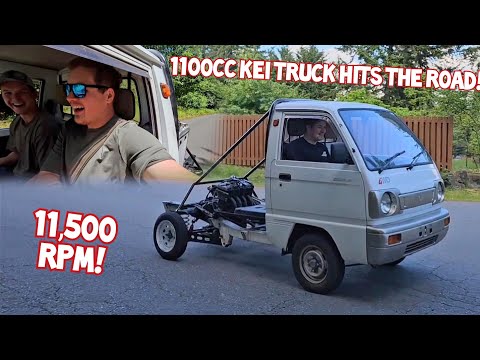 Fast and Loud Test Drives in my Ninja Powered Autozam! - Motorcycle Swapped Kei Truck Part 5