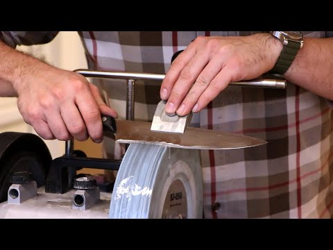 Tormek T8 - Kitchen knife sharpening + tomato & paper trick