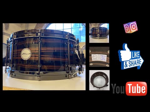 Rullante RV Drums Ebony 14x6,5" 30-Ply - Rullante pazzesco