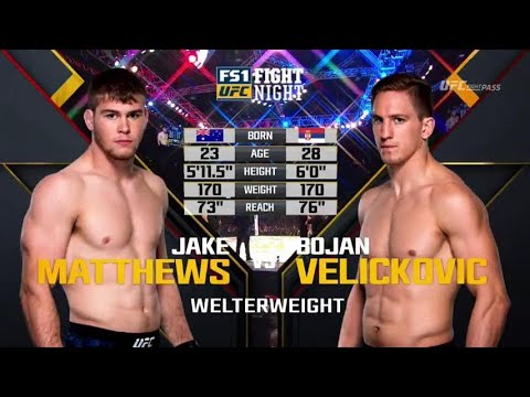 Jake Matthews vs Bojan Velickovic full fight