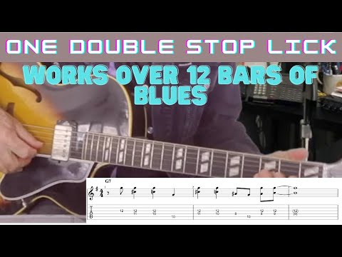 Johnny Smith's Double Stop technique as a repeatable blues lick over a "groove" plus variations