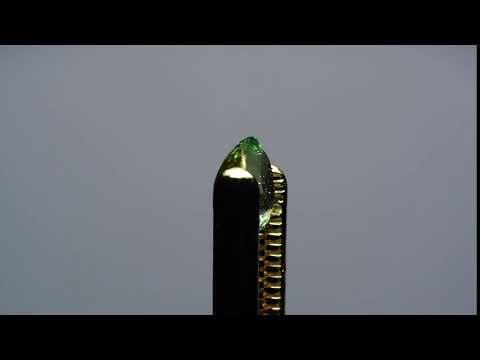 Натуральний зелений Апатит овал 7.0x6.2мм 1.26ct видео