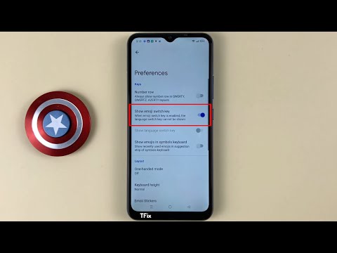 Show emoji switch key, Show language switch key on Realme C15 Android 11