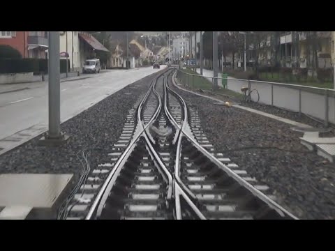 Fahrt mit der BLT Linie 11 von Aesch nach Reinach Süd
