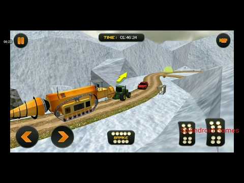 Chained Tractor Towing bus - offroad Tractor Simulator - Android Gameplay HD