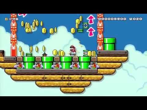 Super Mario Maker: Showcase 3 - Stack Attack (Both Routes)