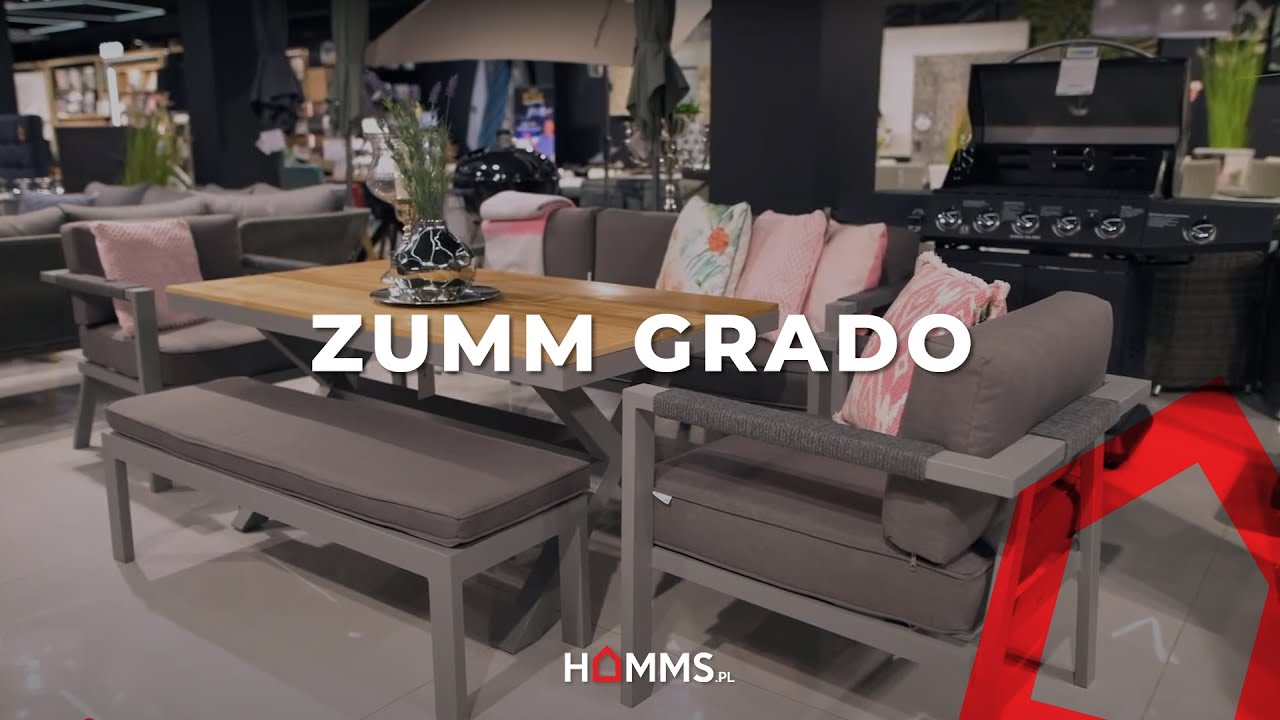 Meble ogrodowe GRADO szary ZUMM