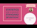 Statistics 19,  Calculation of Standard deviation for Ungrouped Data