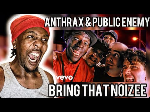 FIRST TIME HEARING Anthrax, Public Enemy - Bring Tha Noize (Official Music Video) (REACTION$