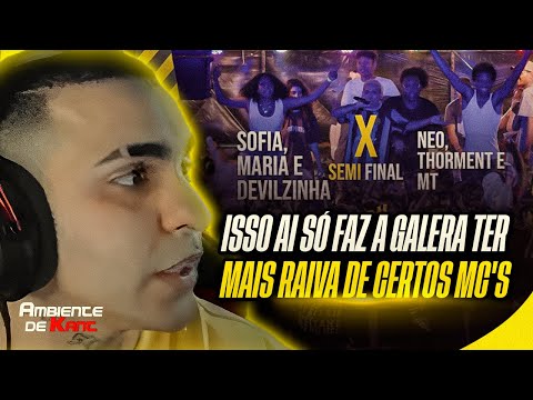 KANT REAGE A ( ESQUENTOU O CLIMA 😳) SOFIA (SC), MARIA (SP) E DEVILZINHA X NEO, THORMENT E MT - BDH