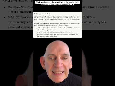 Model pricing looks like a small wave, the iceberg is the long-term token workflows 4-18-2026