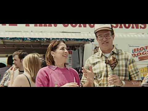 Trailer frame with butter-carving room as judges and contestants circulate