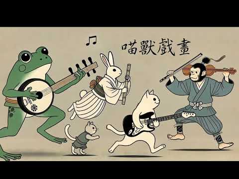 Relaxing Shamisen X  Electric Guitar X Flute X Violin【喵獸戲畫】Background Music for Studying