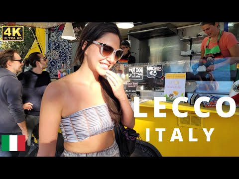 Walk with me in LECCO at weekend,Walking Tour Lake Como Tourist Guide,Milan Travel#walking #tourism