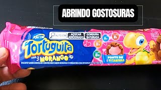 ???? ABRINDO TORTUGUITA SABOR MORANGO COM CHOCOLATE DA ARCOR