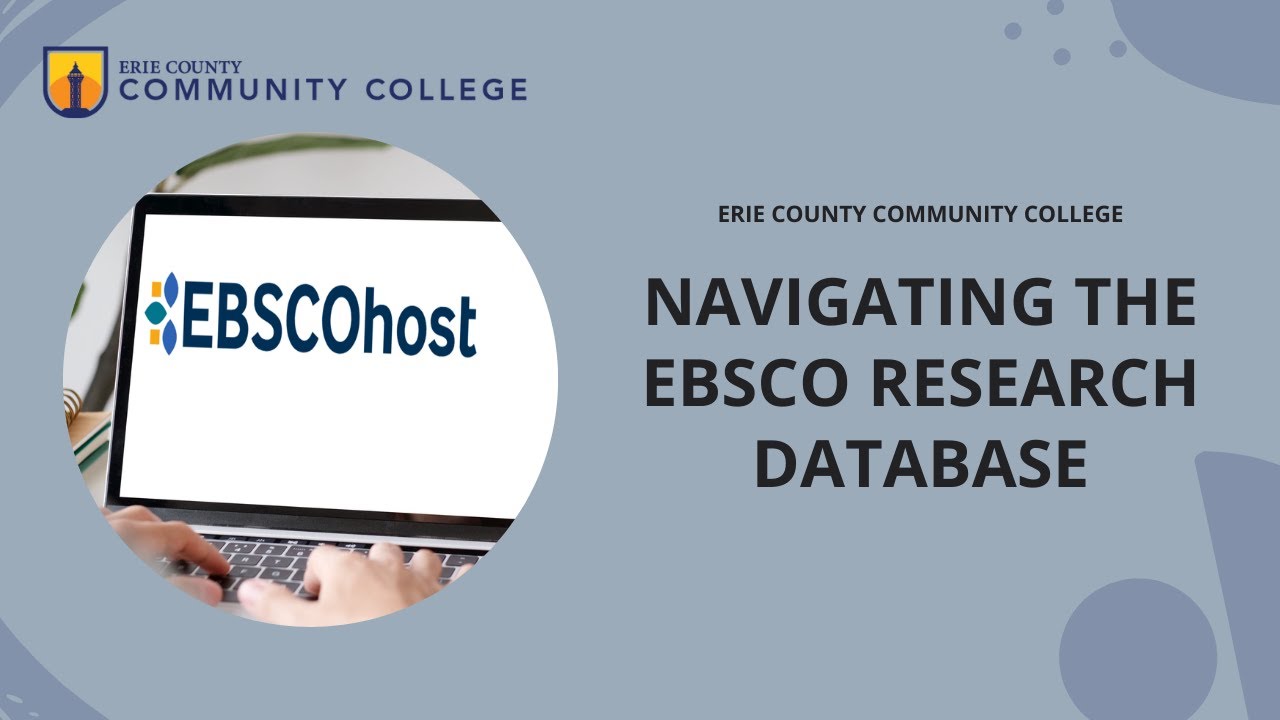 Searching the Ebsco research database 2025