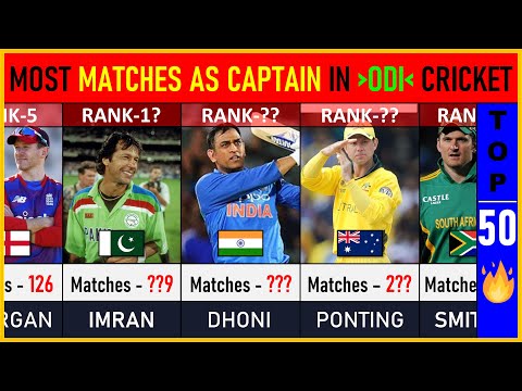 Most Matches as Captain in ODI Cricket : TOP 50 | Cricket List | ODI Cricket