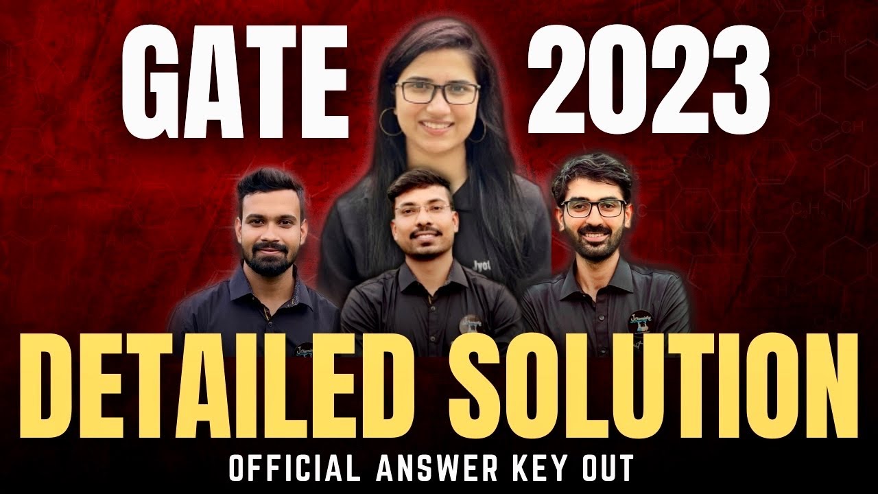 GATE 2023 Answer Key Chemistry | GATE 2023 Paper Solution Chemistry | GATE CY 2023 Answer Key