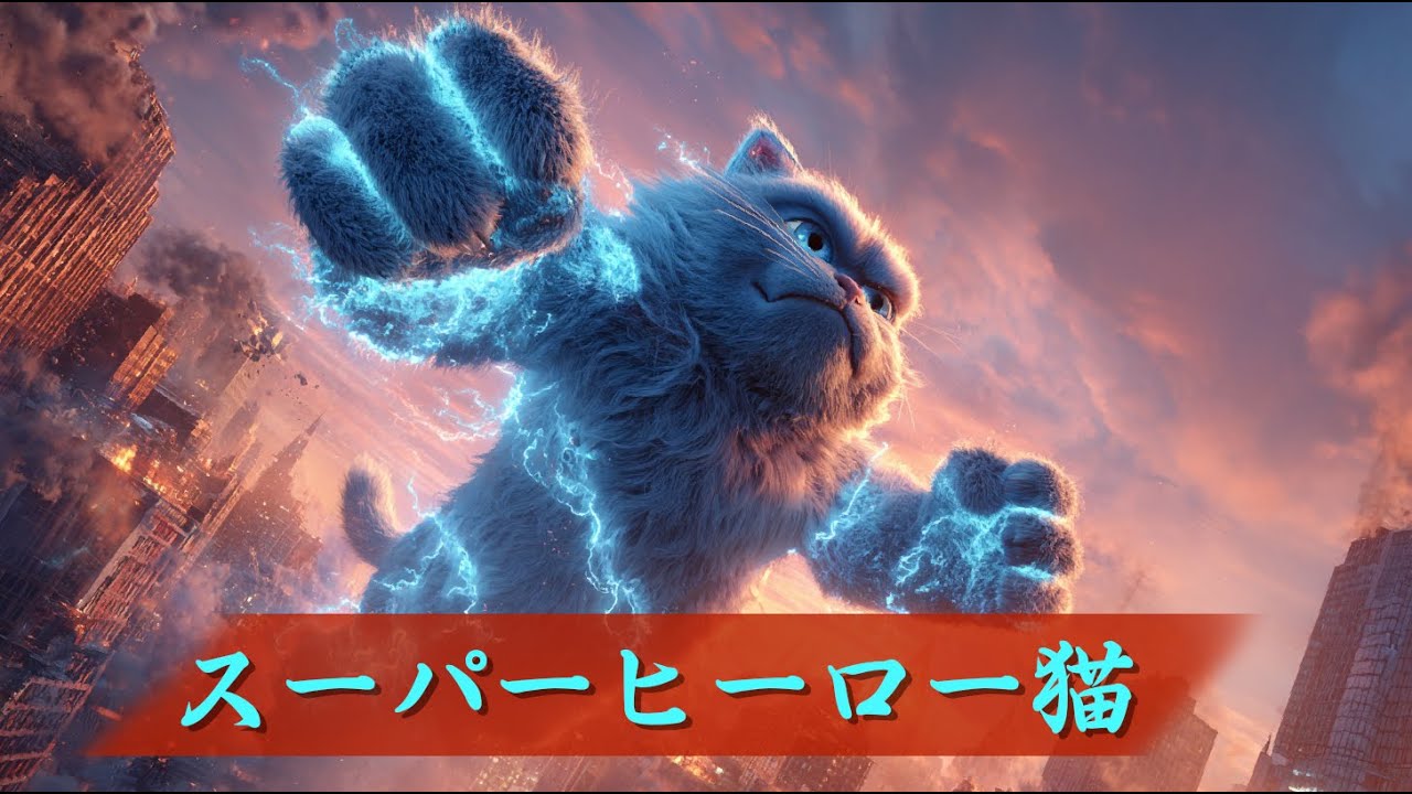 電気ネコと街を救った戦い| スーパーヒーロー猫 | 面白い話