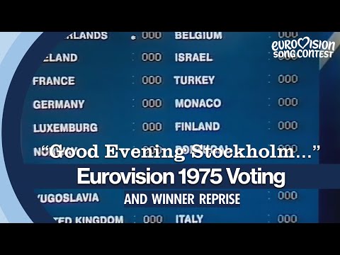 EUROVISION SONG CONTEST 1975 - VOTING AND WINNER REPRISE